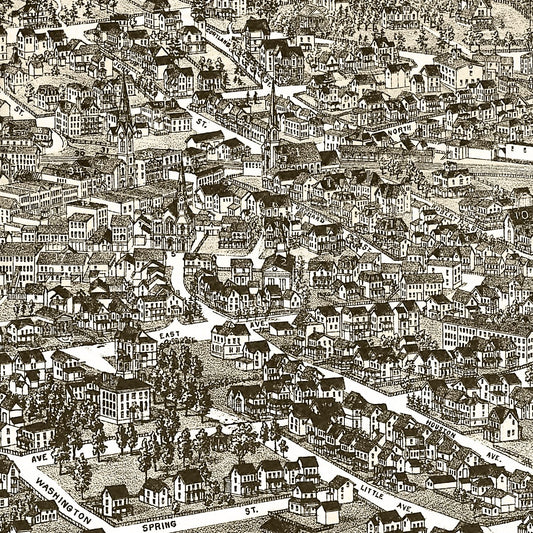 Vintage Map of Middletown, New York, 1887