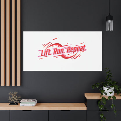 Lift Run Repeat Gym Motivation Canvas Wall Art
