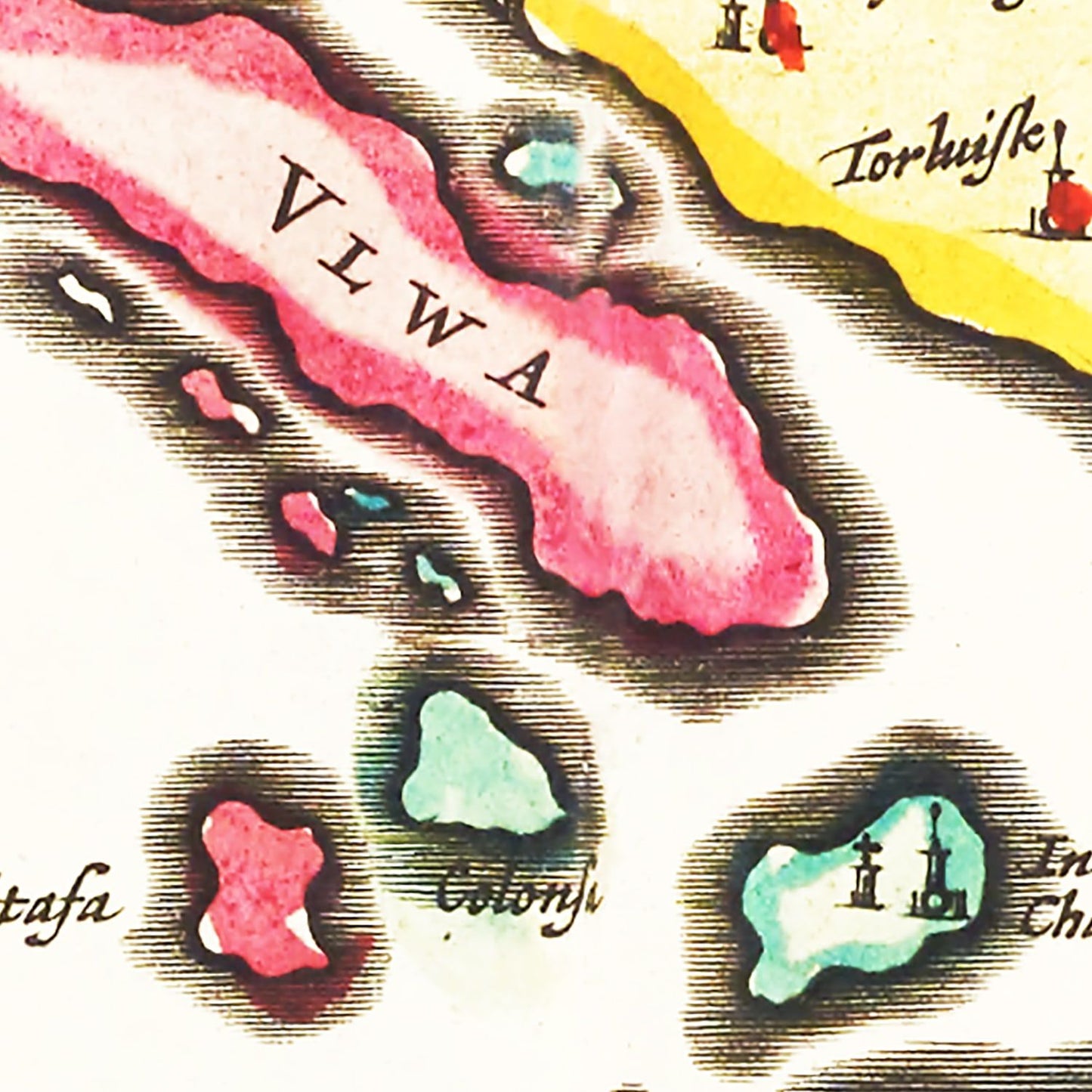 Vintage Map of the Isle of Mull, Scotland, 1665