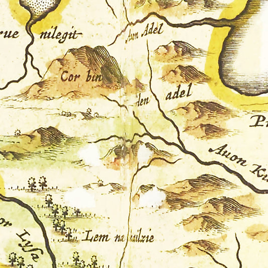 Vintage Map of the Isle of Islay, Scotland, 1665