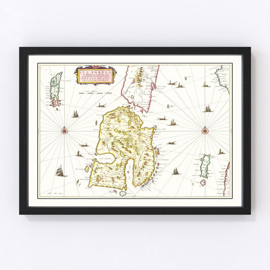 vintage map of the Isle of Islay, Scotland, 1665