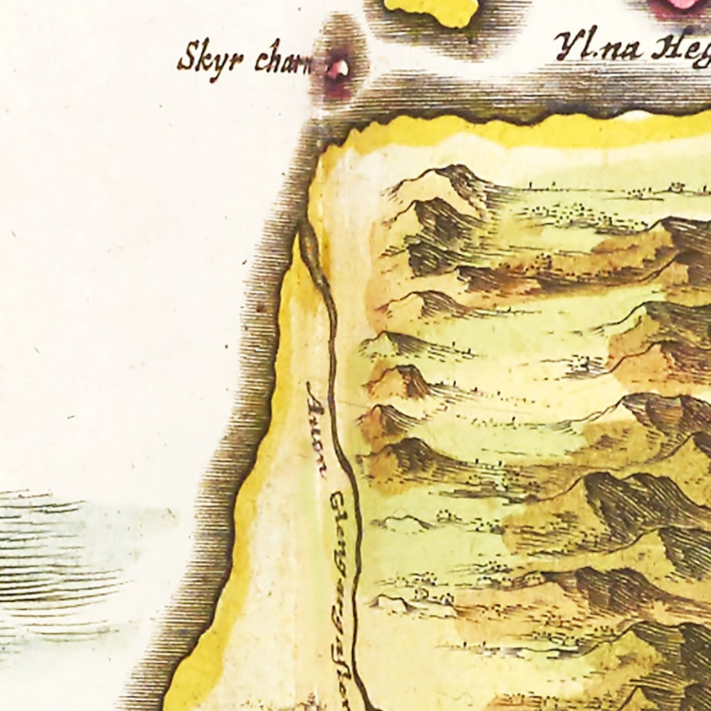 Vintage Map of the Isle of Jura, Scotland, 1665