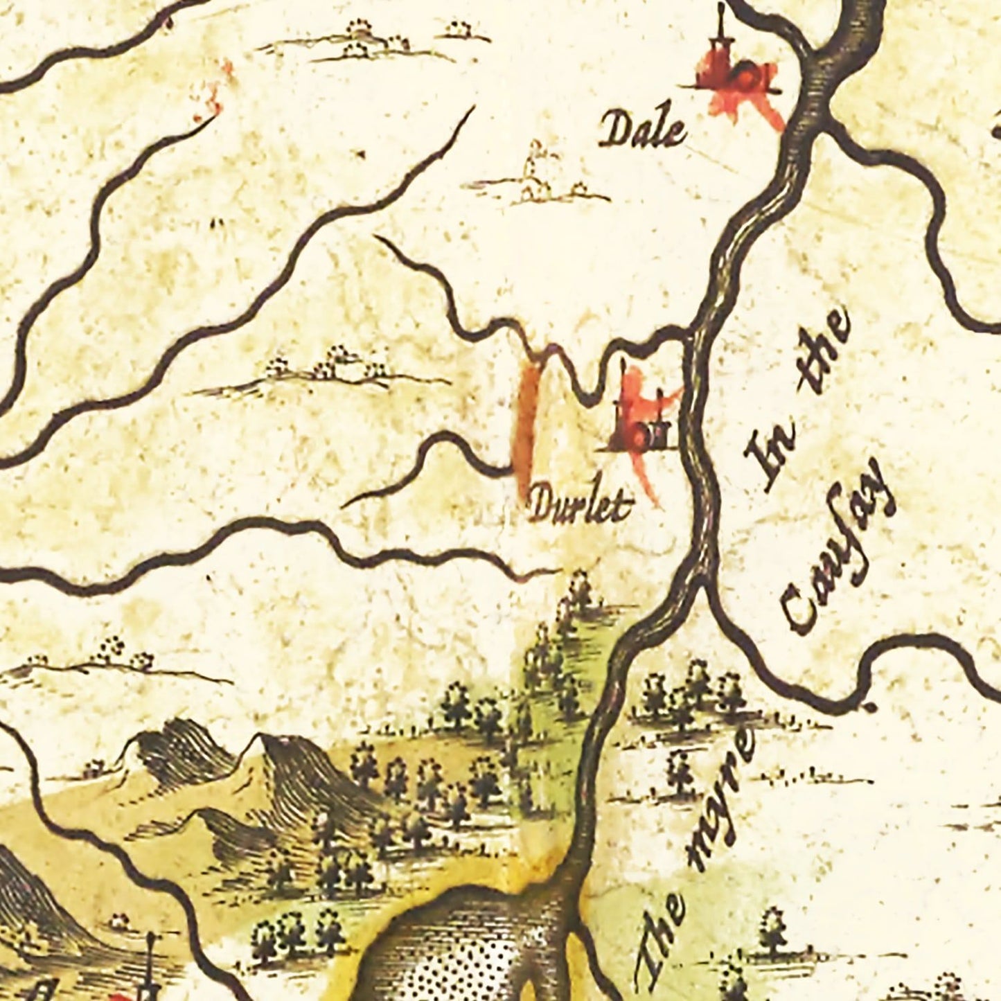 Vintage Map of Caithness, Scotland, 1665 Wall Art