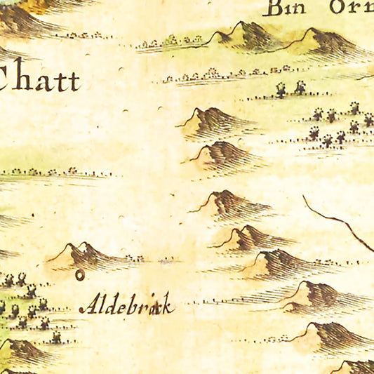 Vintage Map of Sutherland, Scotland, 1665