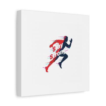 Stay Strong Runner Gym Canvas Wall Art