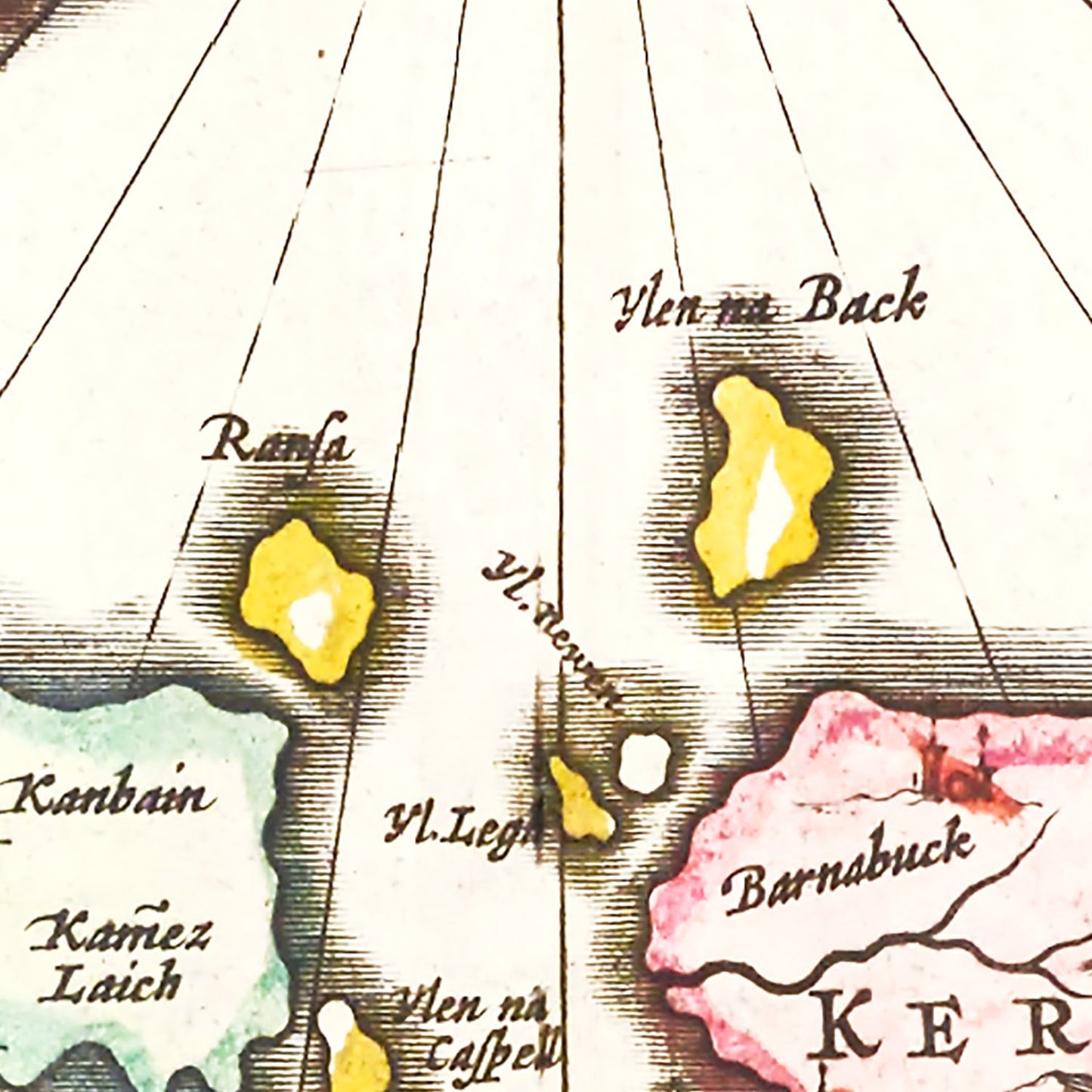 Vintage Map of Lorne, Scotland, 1665
