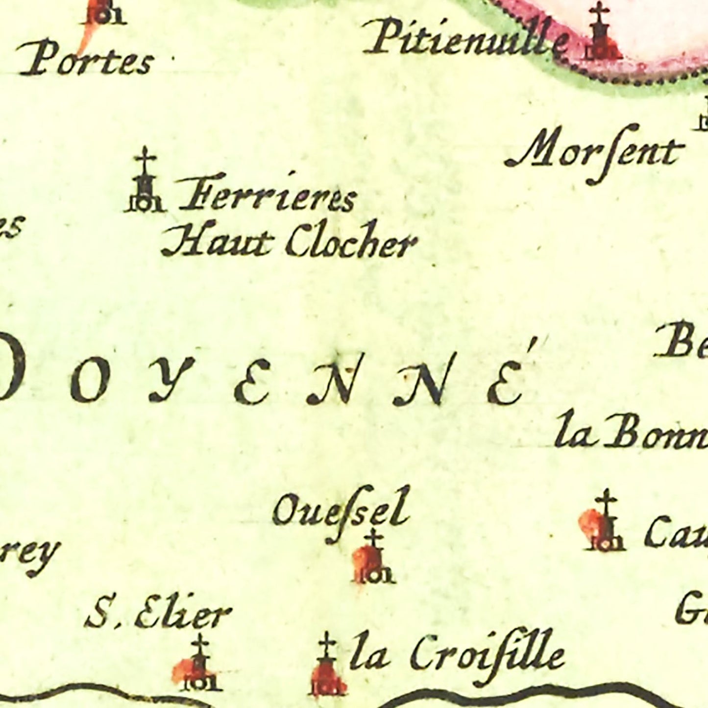 Vintage Map of France, 1665