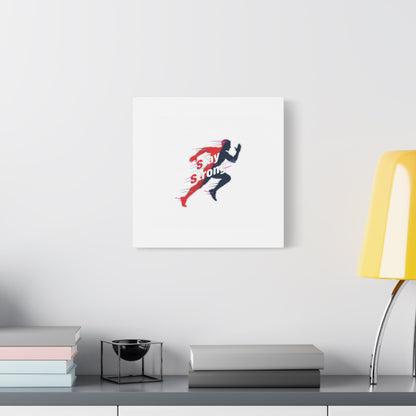 Stay Strong Runner Gym Canvas Wall Art