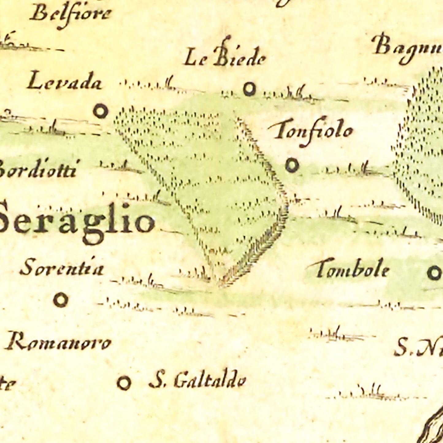Vintage Map of Mantua, Italy, 1665