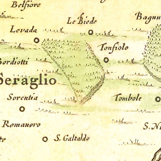 Vintage Map of Mantua, Italy, 1665