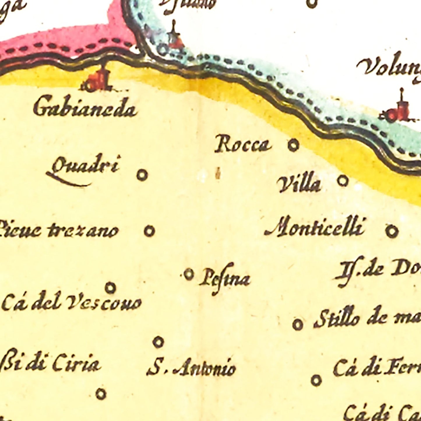 Vintage Map of Cremona, Italy, 1665
