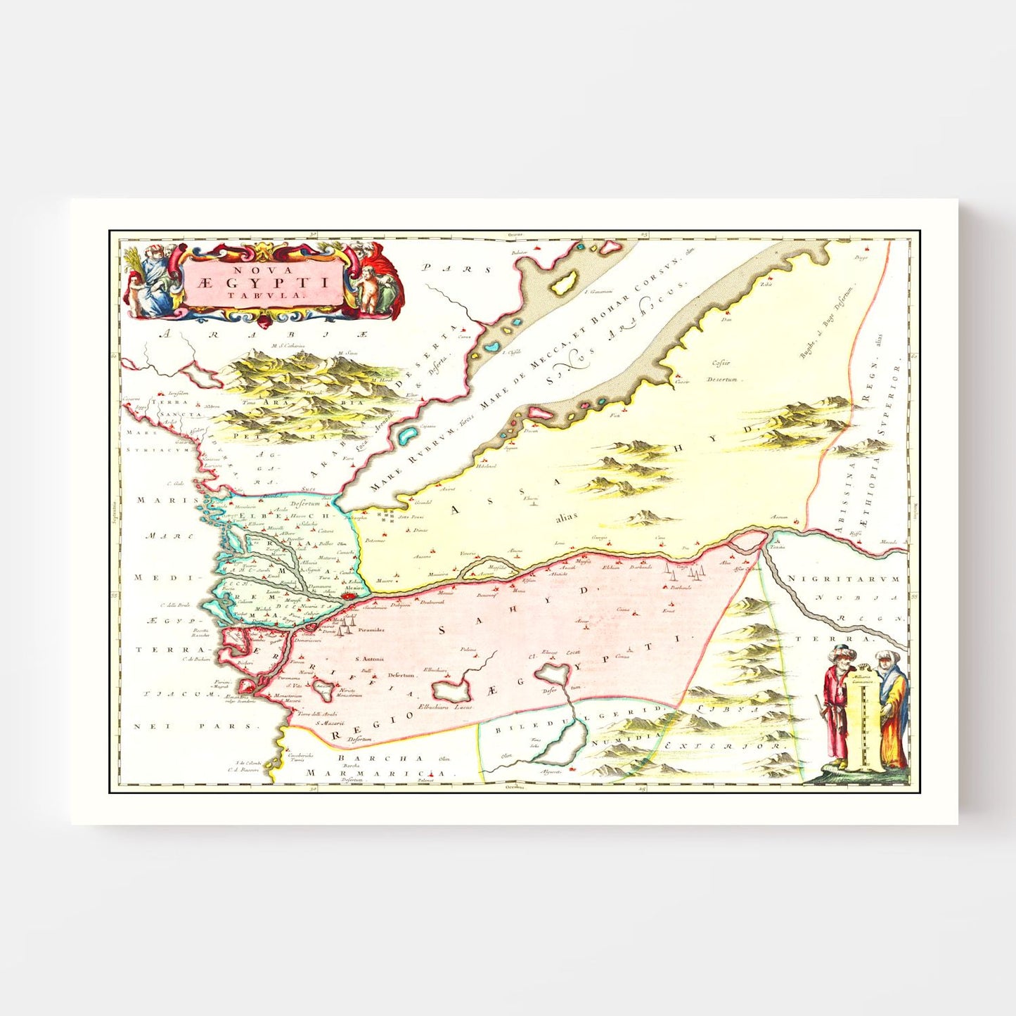 Vintage Map of Egypt, 1665