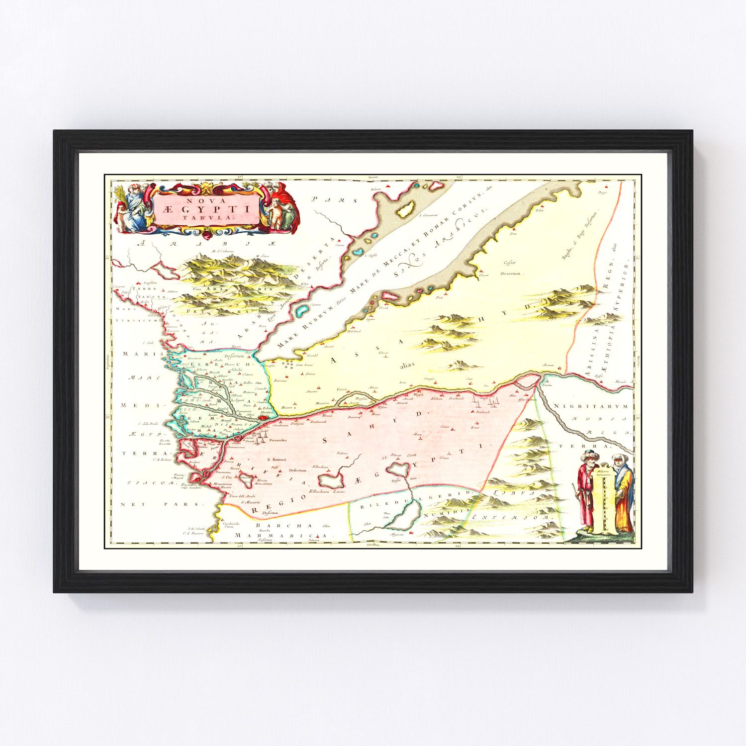 Vintage map of Egypt, 1665