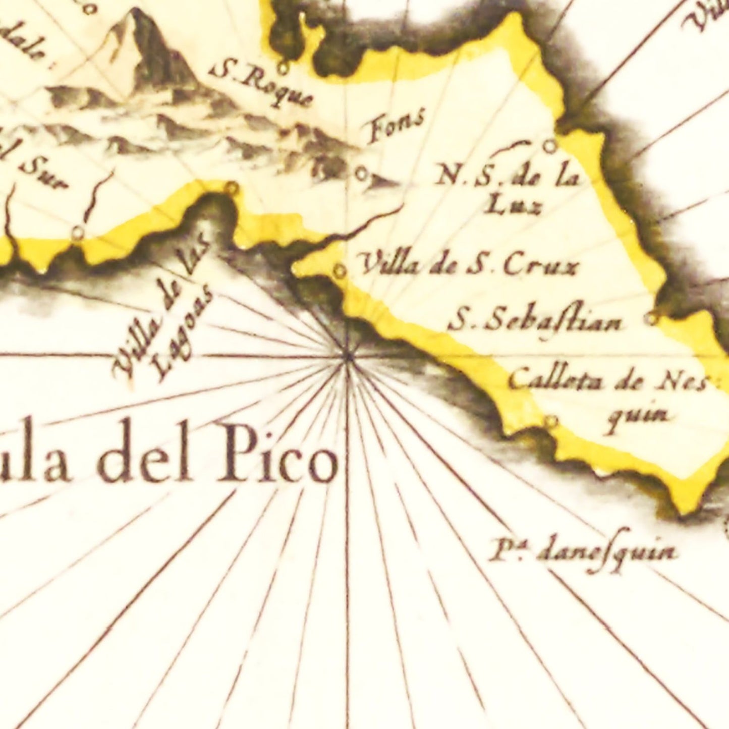 Vintage Map of the Azores, Portugal, 1665