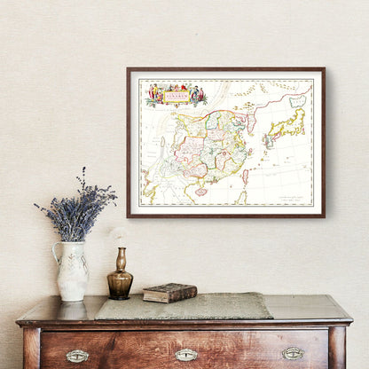 Vintage Map of China, 1665
