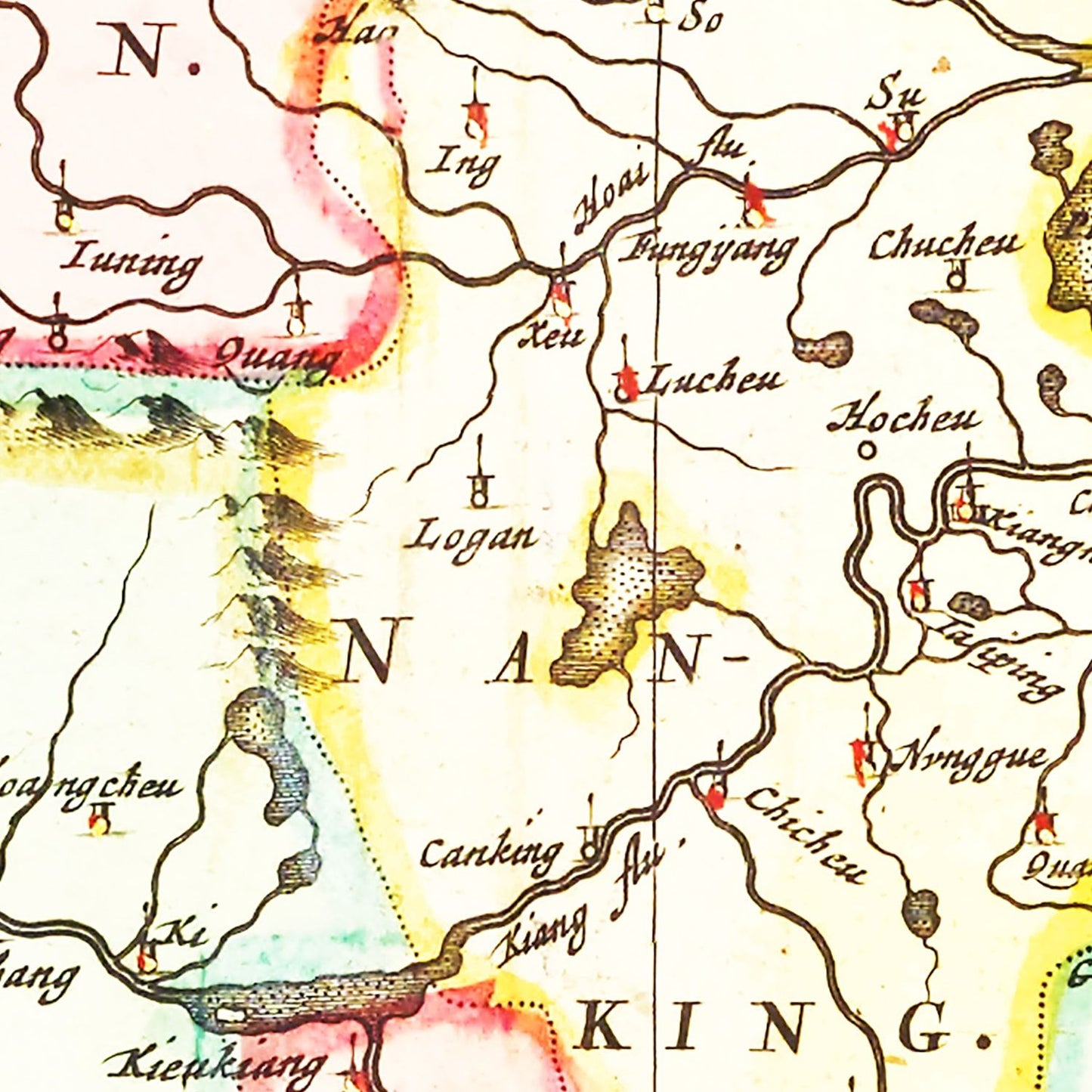 Vintage Map of China, 1665