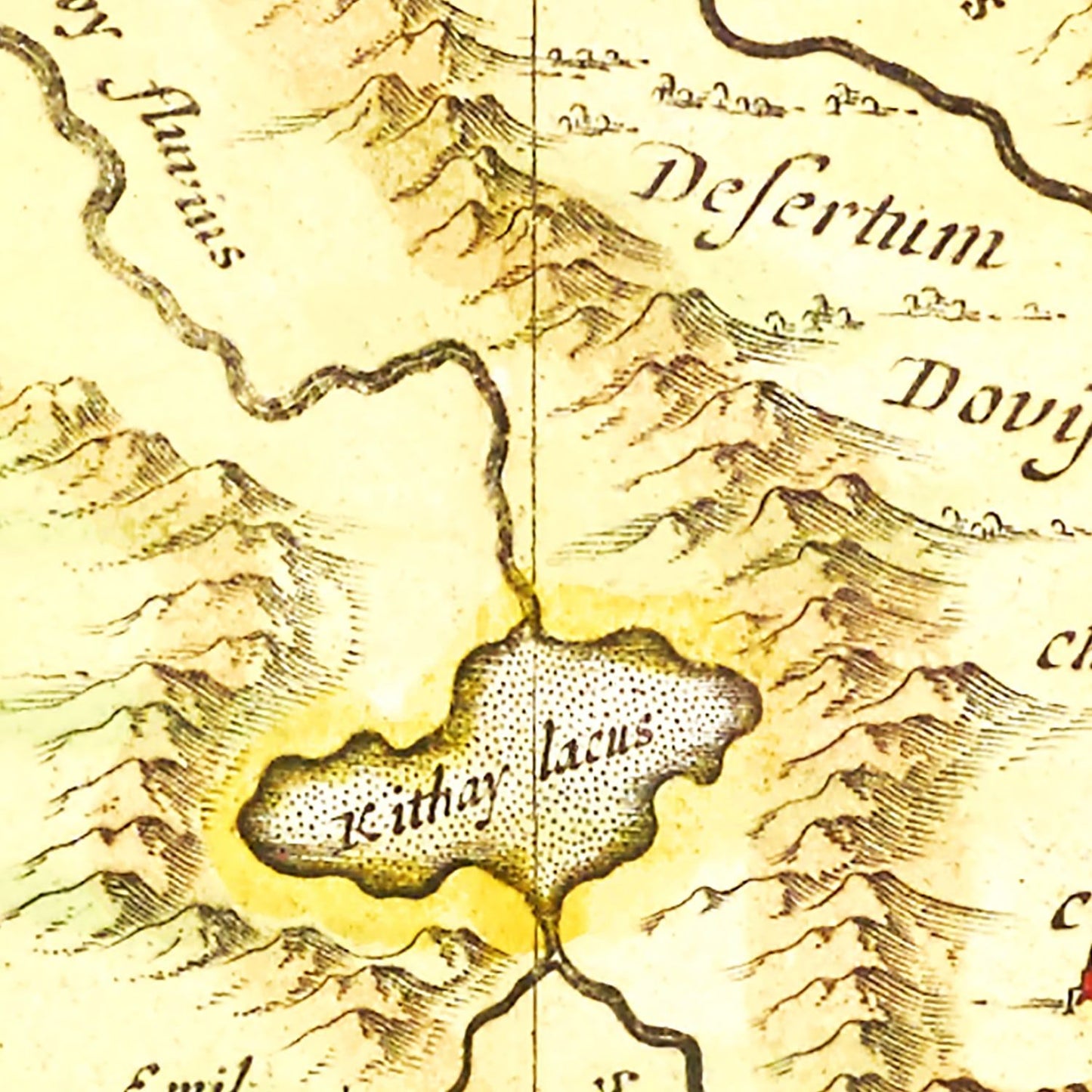 Vintage Map of Tartary and China, 1665