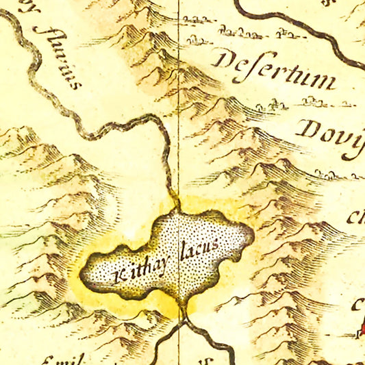 Vintage Map of Tartary and China, 1665