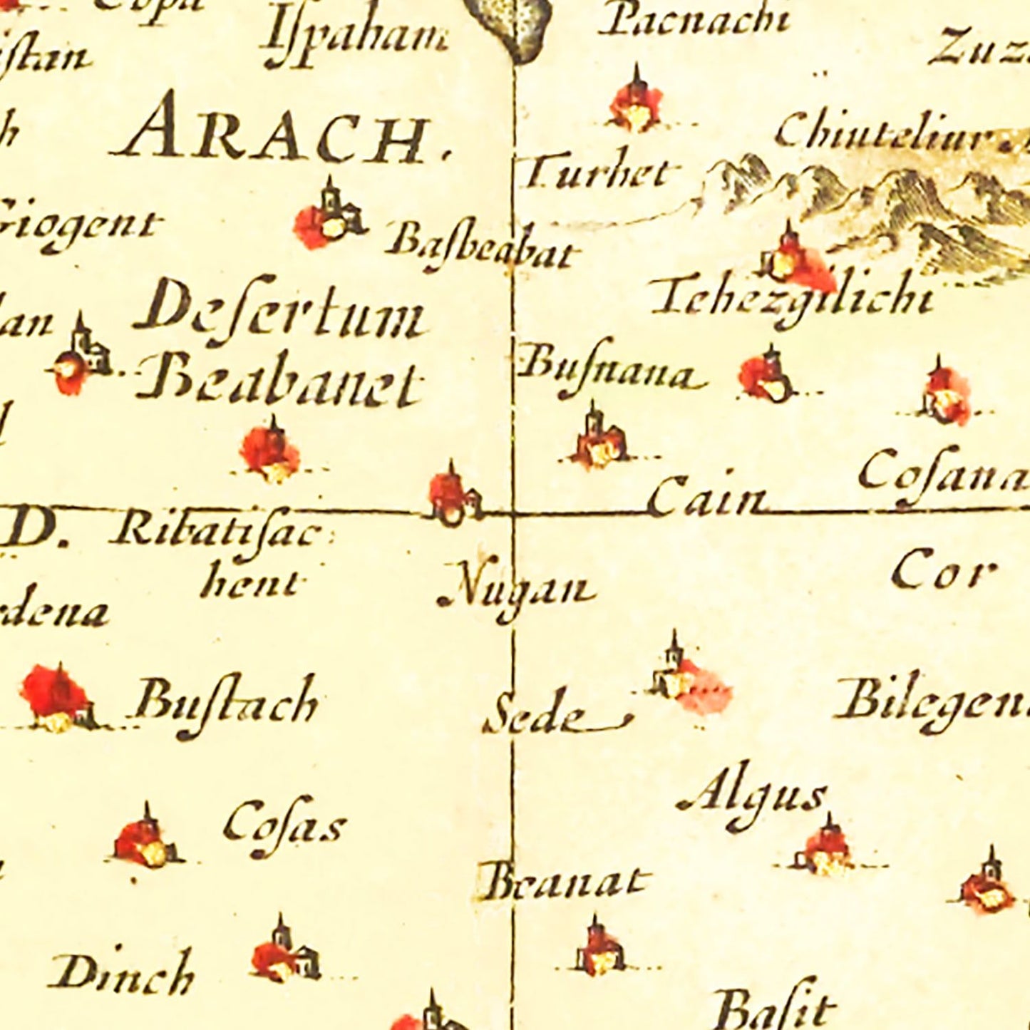 Vintage Map of the Kingdom of Persia, 1665