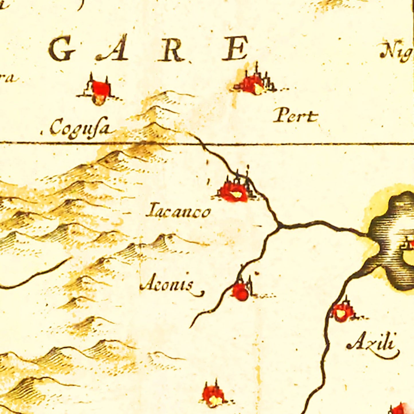 Vintage Map of Turkey, 1665