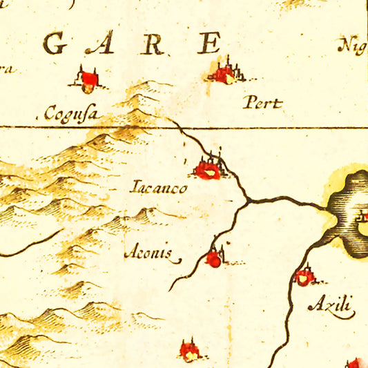 Vintage Map of Turkey, 1665