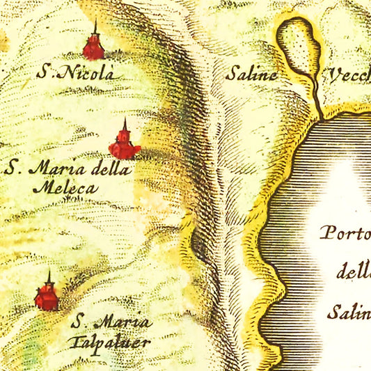 Vintage Map of Malta, 1665