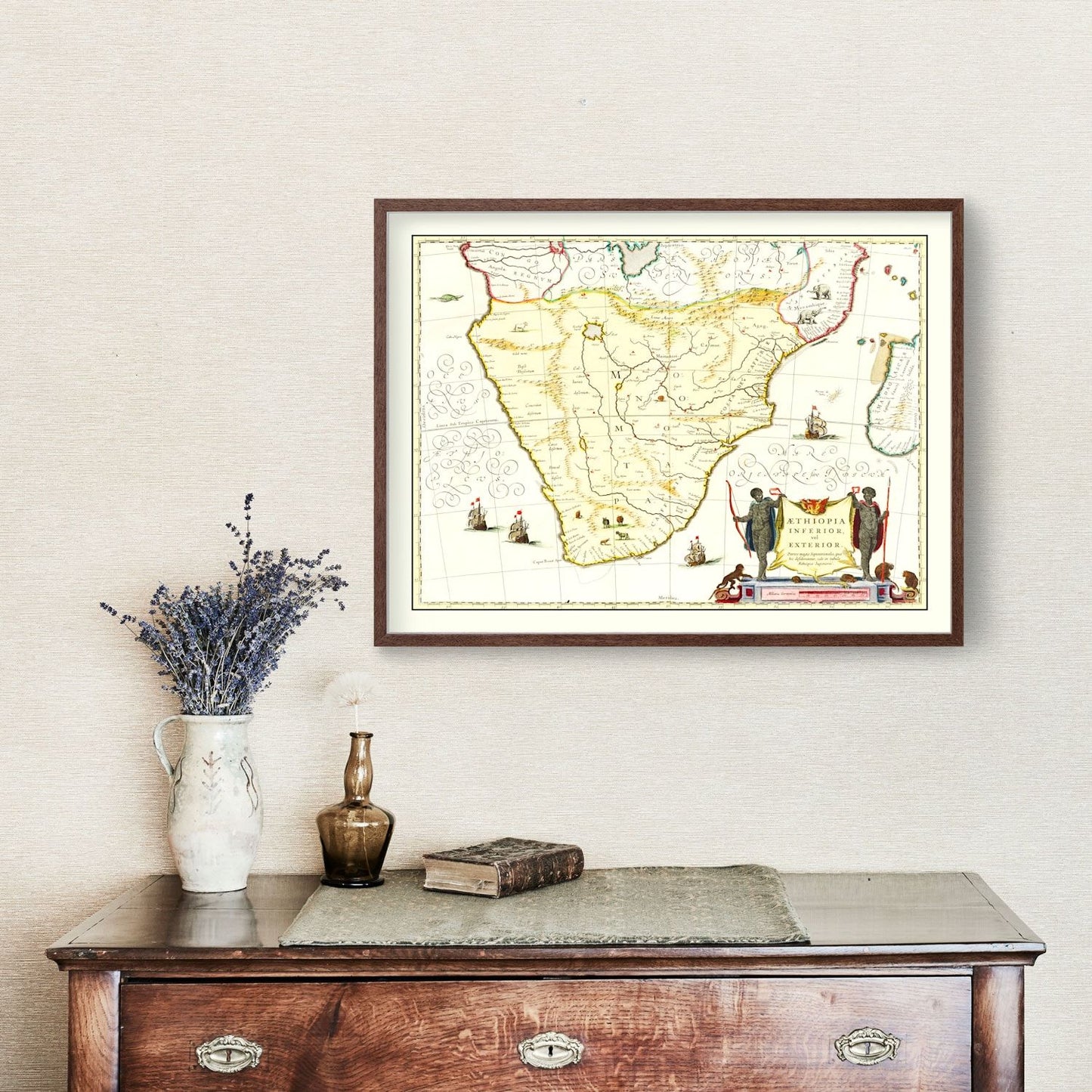 Vintage Map of Southern Ethiopia, 1665