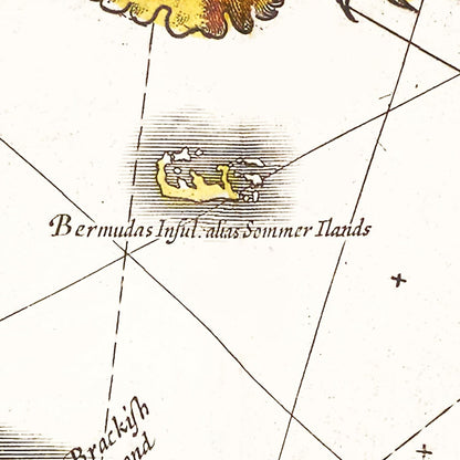 Vintage Map of Bermuda, 1665