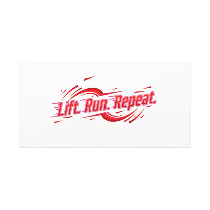 Lift Run Repeat Gym Motivation Canvas Wall Art