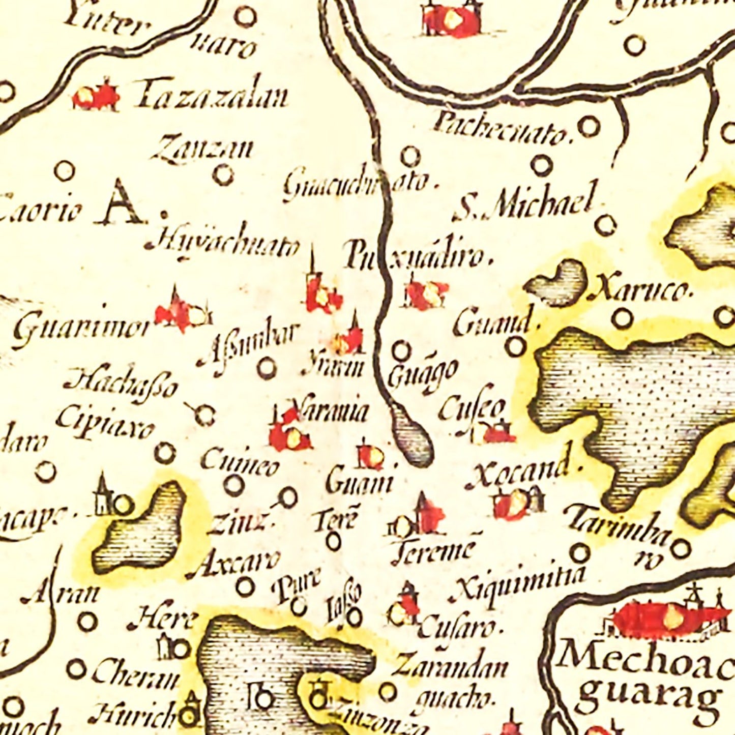 Vintage Map of Mexico, 1665
