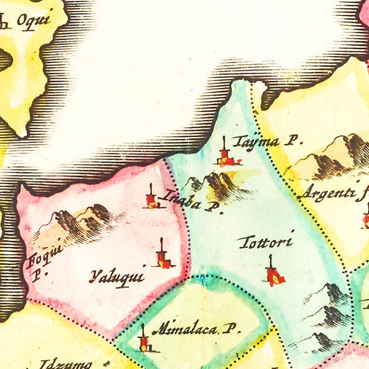 Vintage Map of Japan, 1665