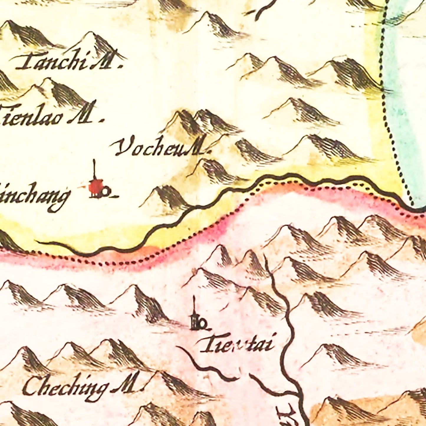 Vintage Map of Zhejiang China, 1665
