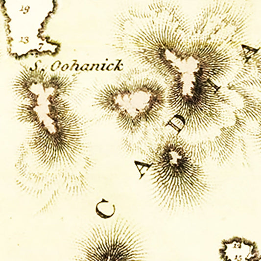 Vintage Map of Kodiak Island, Alaska, 1805