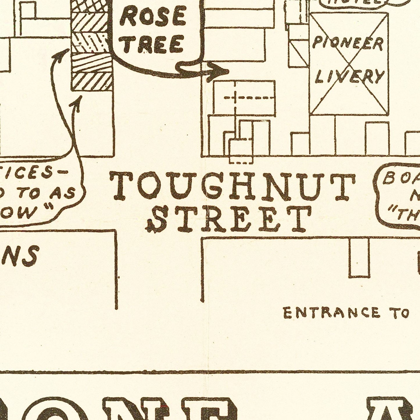 Vintage Map of Tombstone, Arizona, 1962