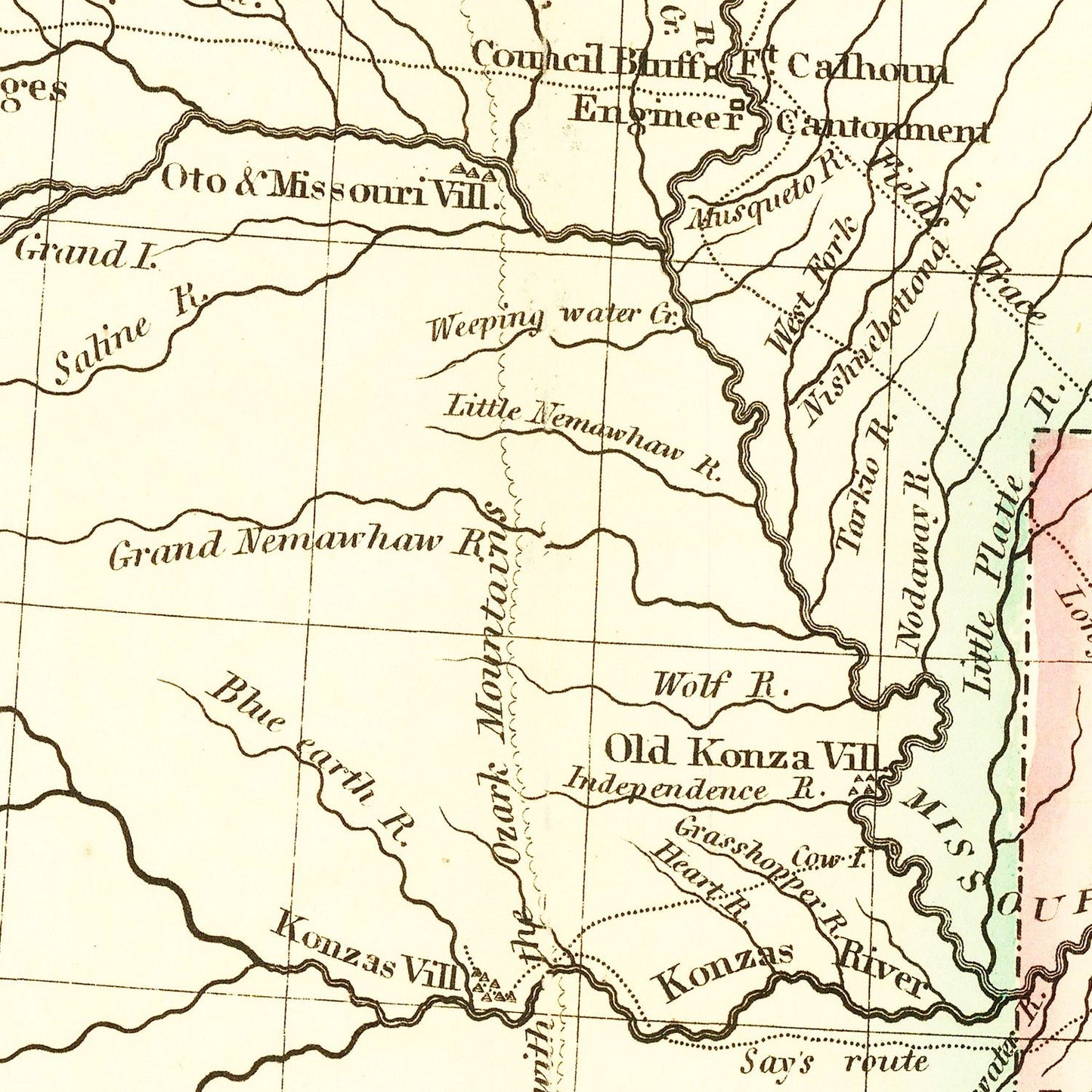 Vintage Map of Arkansas, 1822