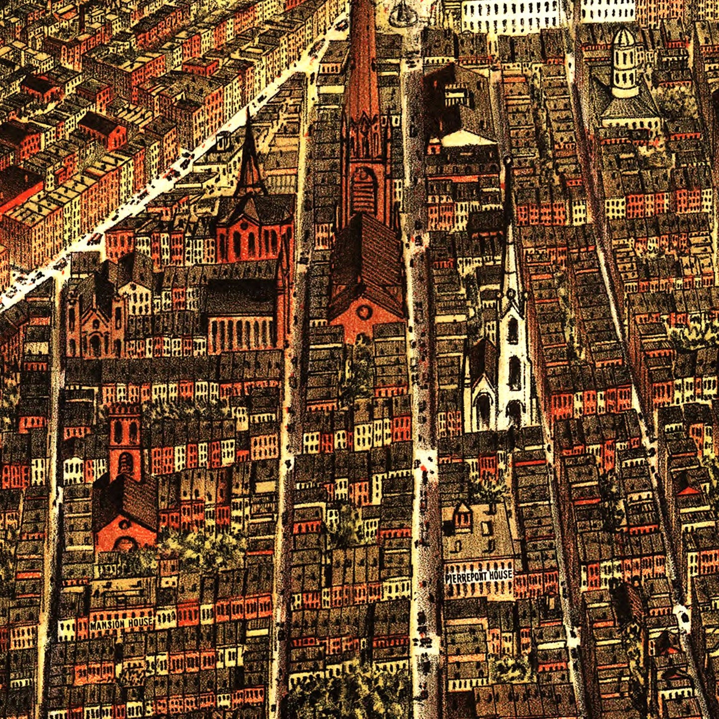 Vintage Map of Brooklyn, New York, 1879