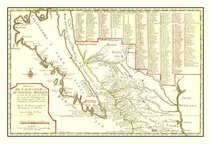 Vintage Map of California, 1705 | Wall Art
