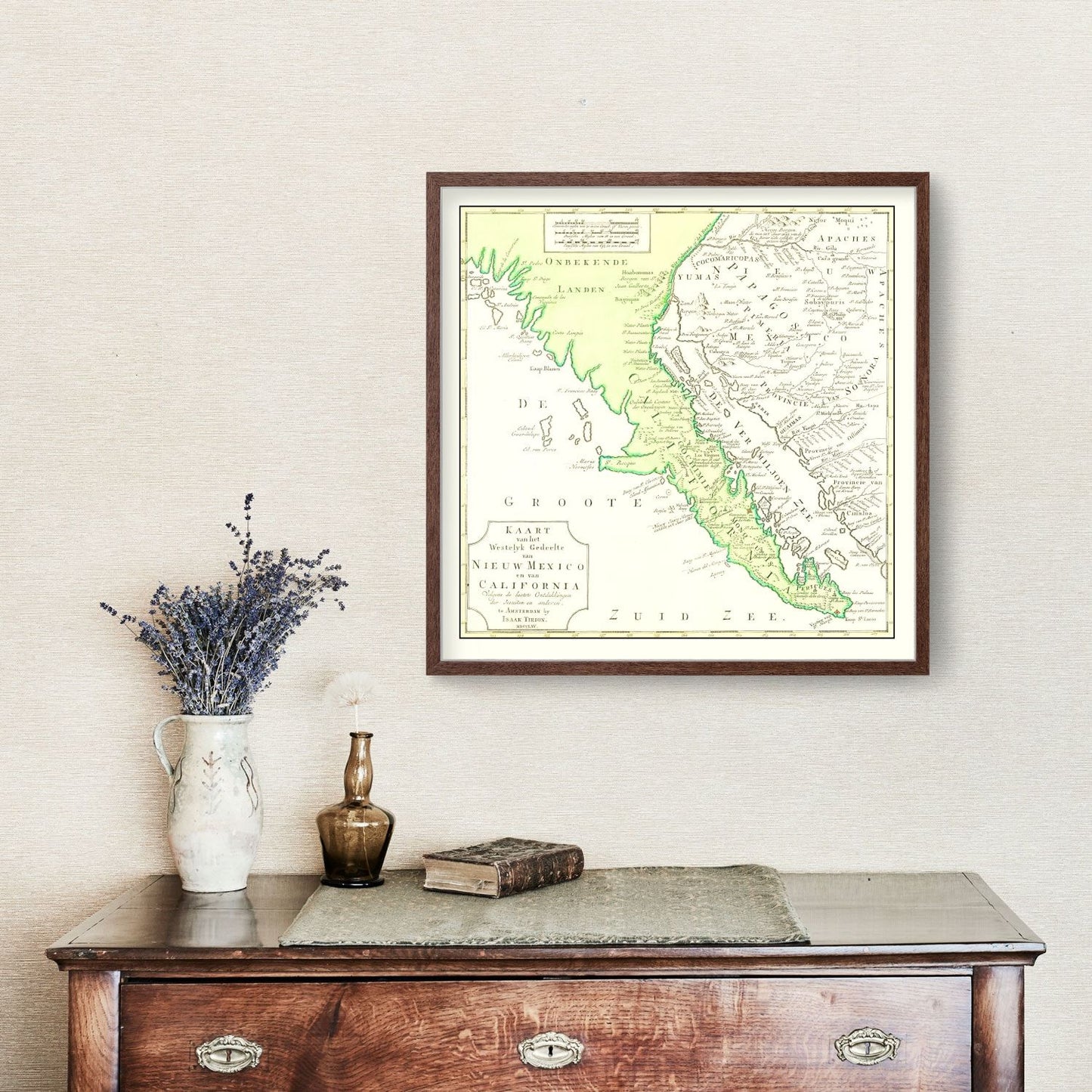 Vintage Map of California, 1765 - Print | Wall Art