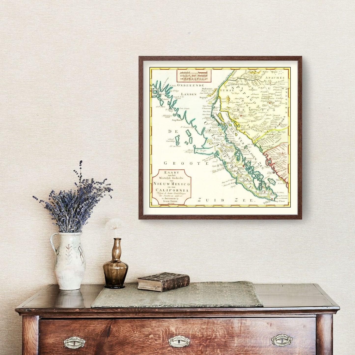 Vintage Map of California, 1765 | Wall Art
