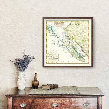 Vintage Map of California, 1765 | Wall Art