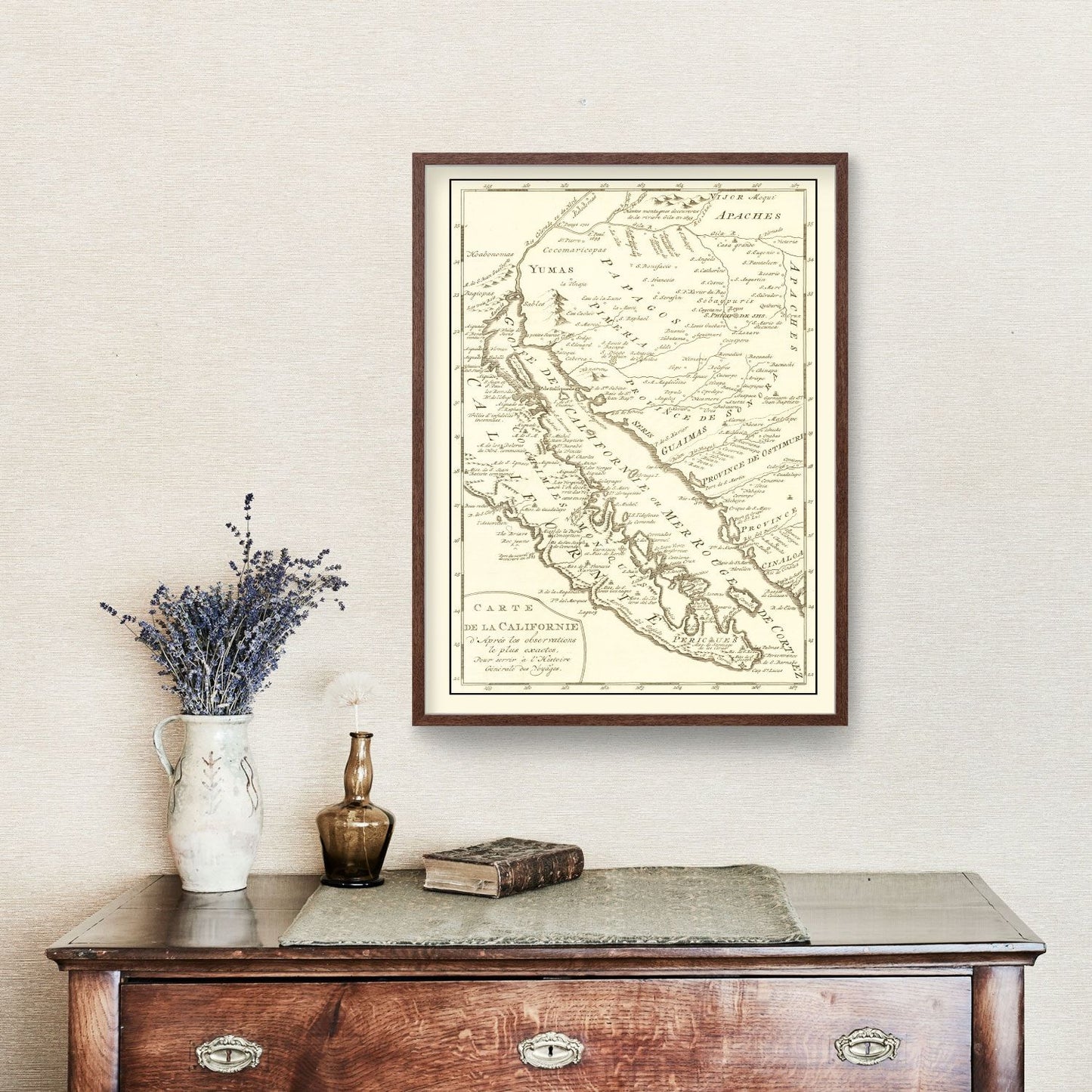 Vintage Map of California, 1777 | Wall Art
