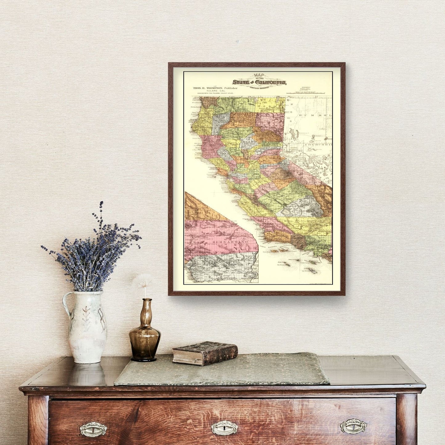 Vintage Map of California, 1891
