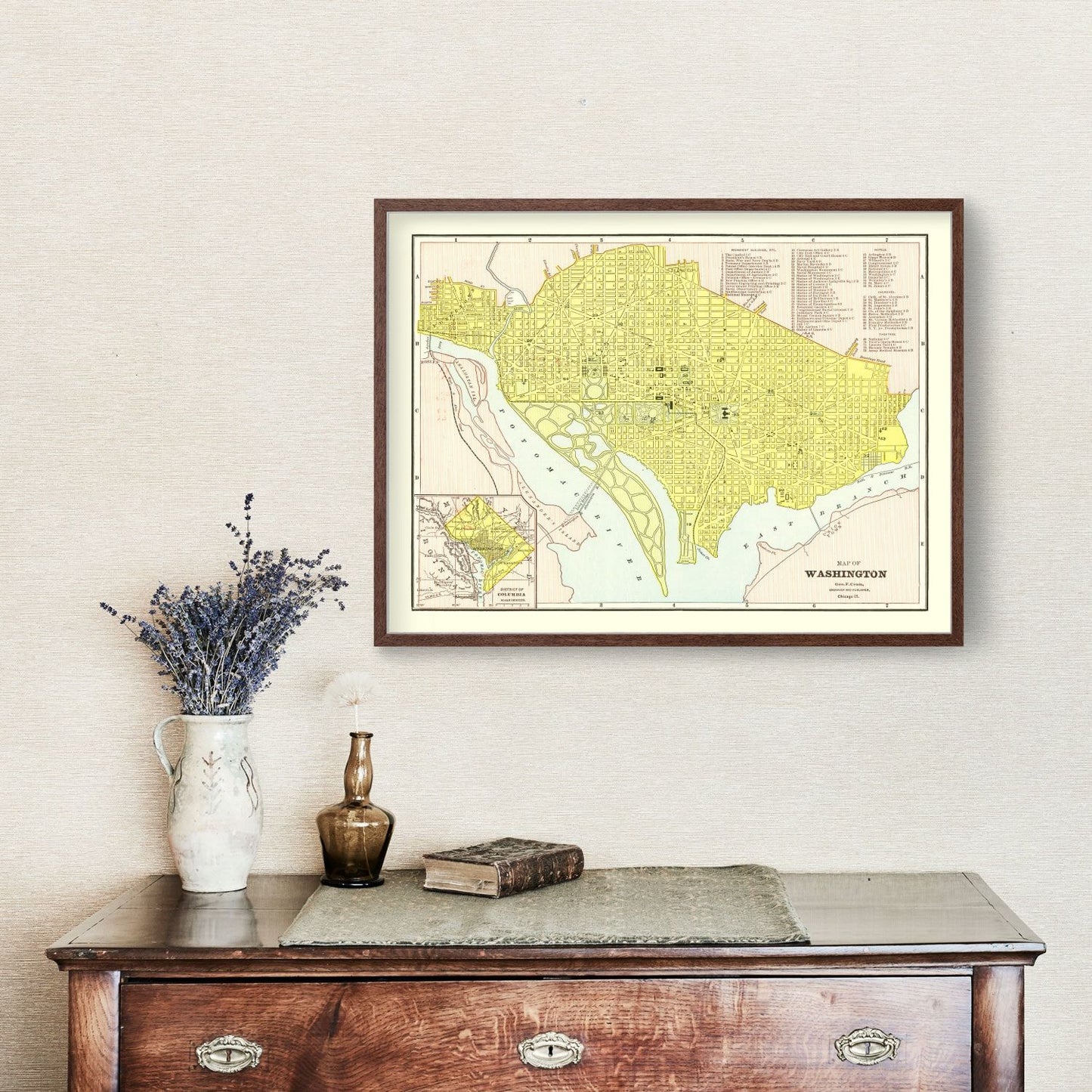 Vintage Map of Washington, DC, 1899