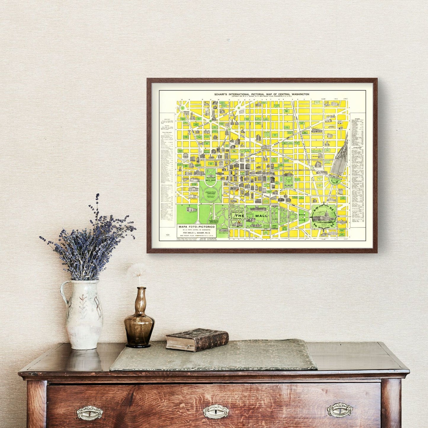 Vintage Map of Washington, DC, 1919