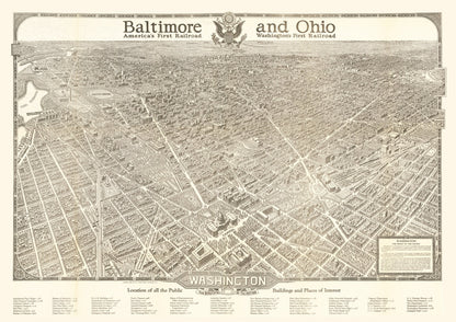 Vintage Map of Washington, DC, 1923