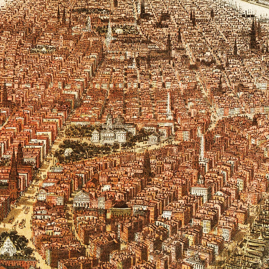 Vintage Map of New York City, 1865