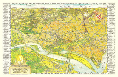 Vintage Map of Washington, DC, 1948