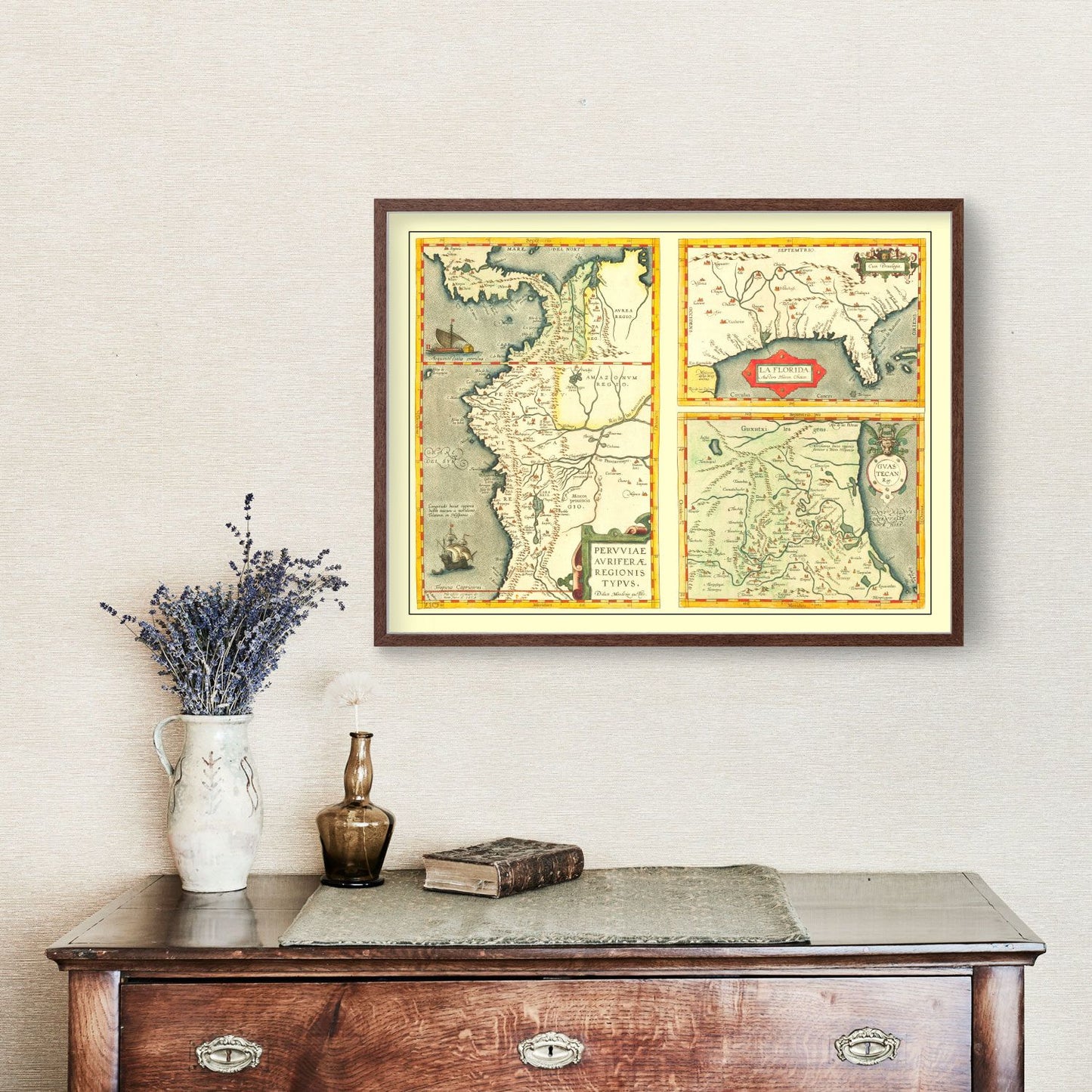 Vintage Map of Florida 1584