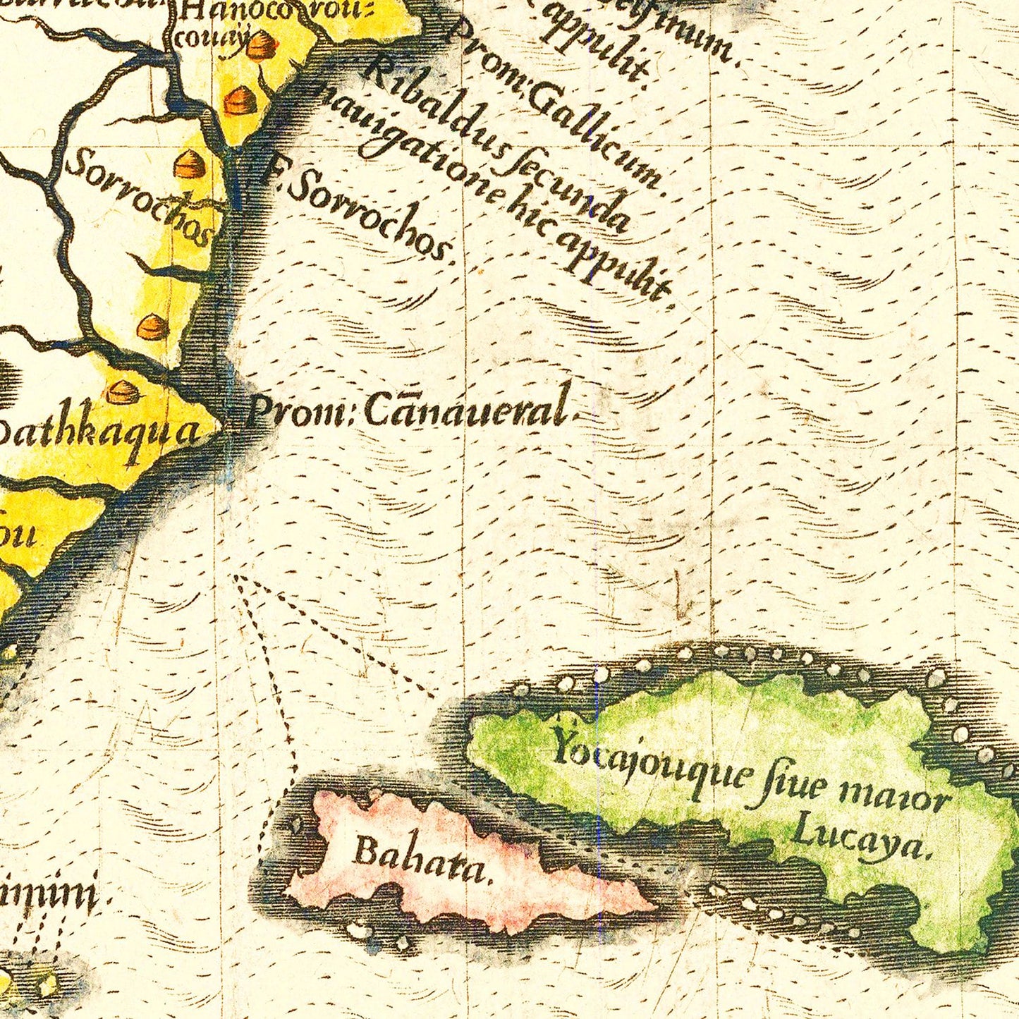 Vintage Map of Florida, 1591