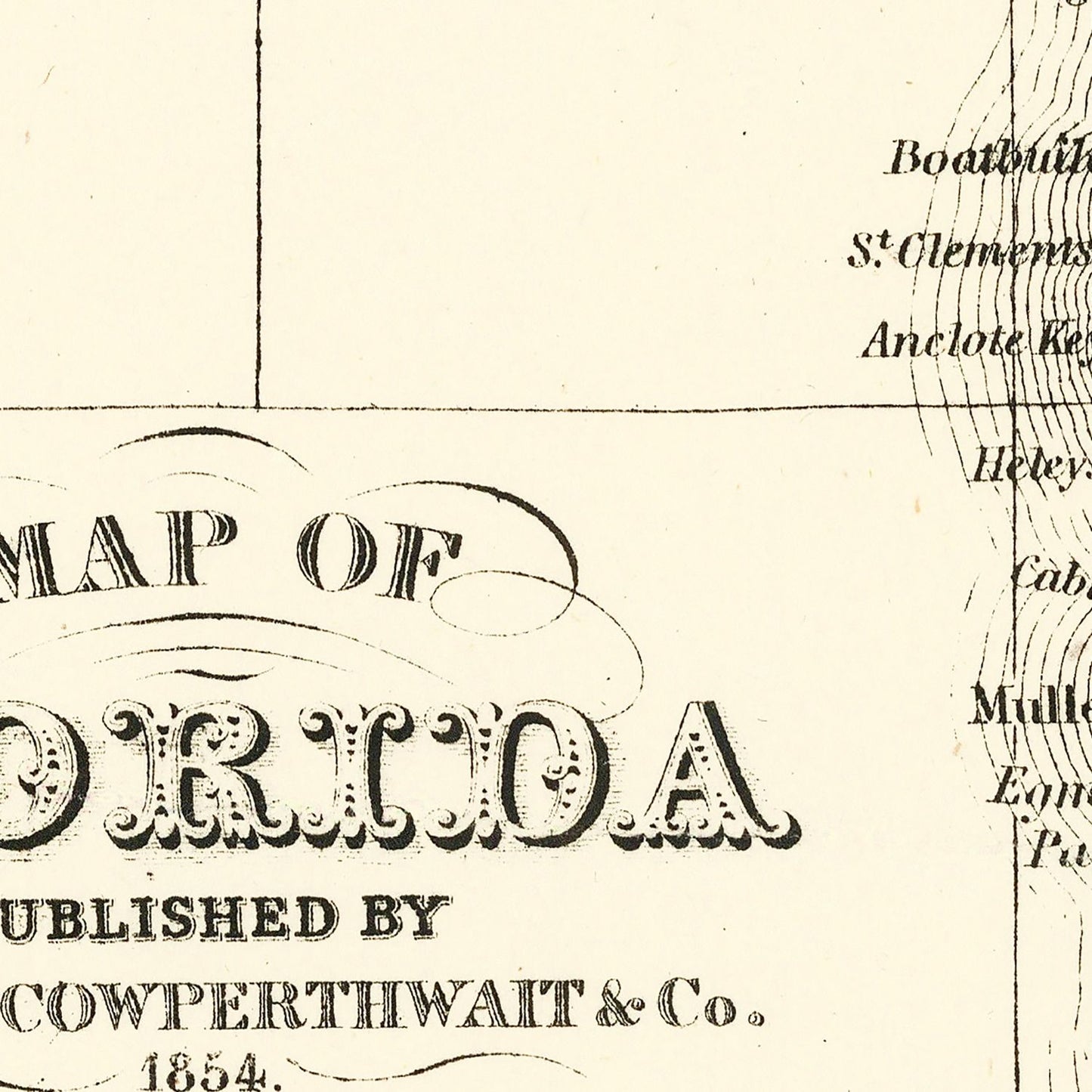 Vintage Map of Florida, 1854